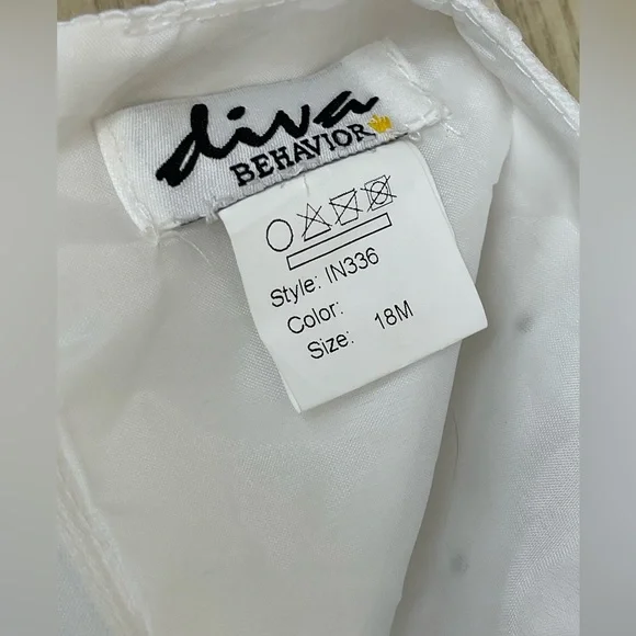 Diva Behavior White Tulle Toddler White Dress Sz 18 Mths - Picture 5 of 5